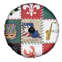 Louisiana Famous Things Christmas Spare Tire Cover Xmas Holiday Patterns - Wonder Print Shop