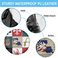 Louisiana Famous Things Christmas Spare Tire Cover Xmas Holiday Patterns - Wonder Print Shop