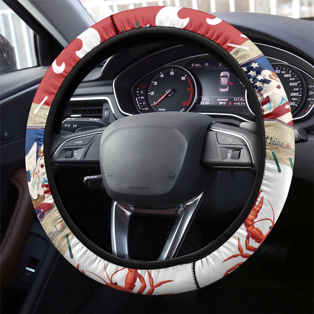 Louisiana Famous Things Christmas Steering Wheel Cover Xmas Holiday Patterns - Wonder Print Shop