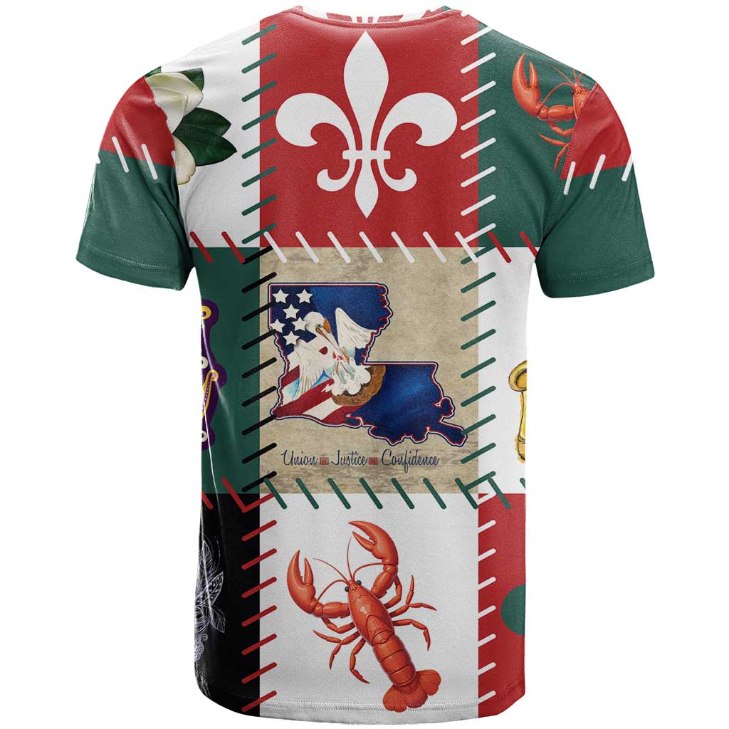 Louisiana Famous Things Christmas T Shirt Xmas Holiday Patterns - Wonder Print Shop