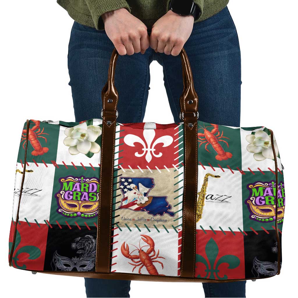 Louisiana Famous Things Christmas Travel Bag Xmas Holiday Patterns - Wonder Print Shop