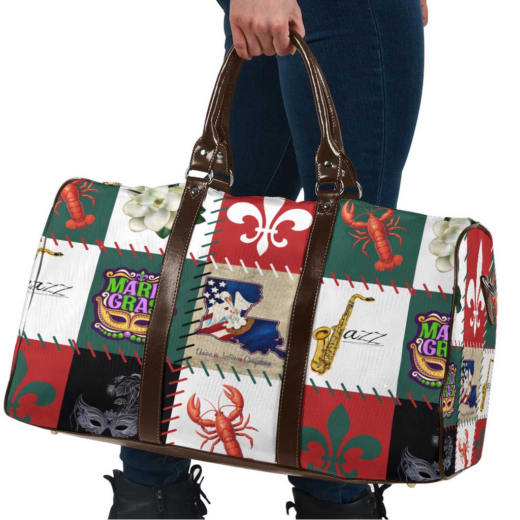 Louisiana Famous Things Christmas Travel Bag Xmas Holiday Patterns - Wonder Print Shop