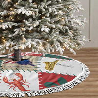 Louisiana Famous Things Christmas Tree Skirt Xmas Holiday Patterns - Wonder Print Shop