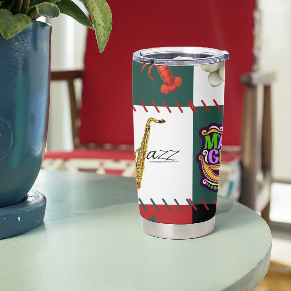 Louisiana Famous Things Christmas Tumbler Cup Xmas Holiday Patterns - Wonder Print Shop
