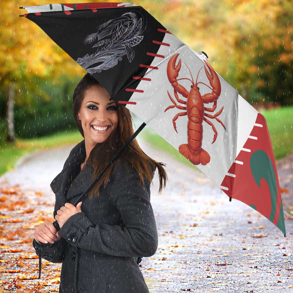Louisiana Famous Things Christmas Umbrella Xmas Holiday Patterns - Wonder Print Shop