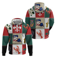 Louisiana Famous Things Christmas Zip Hoodie Xmas Holiday Patterns - Wonder Print Shop