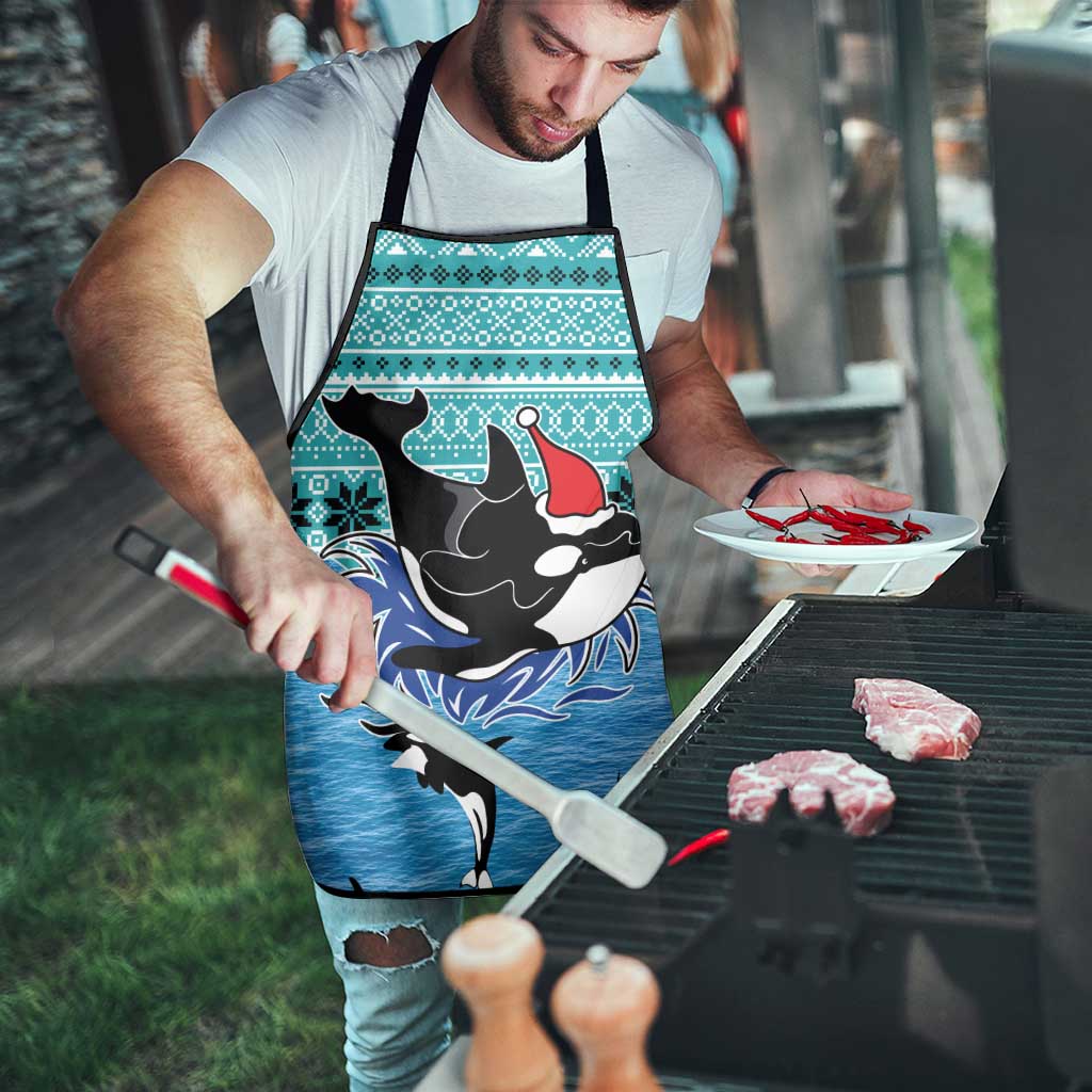 Love Oracle Whale Christmas Apron Xmas Holiday Patterns - Wonder Print Shop