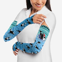Love Oracle Whale Christmas Arm Sleeves Xmas Holiday Patterns - Wonder Print Shop