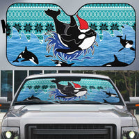 Love Oracle Whale Christmas Auto Sun Shade Xmas Holiday Patterns - Wonder Print Shop