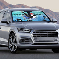 Love Oracle Whale Christmas Auto Sun Shade Xmas Holiday Patterns - Wonder Print Shop