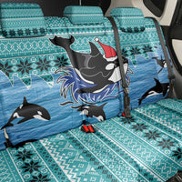 Love Oracle Whale Christmas Back Car Seat Cover Xmas Holiday Patterns - Wonder Print Shop