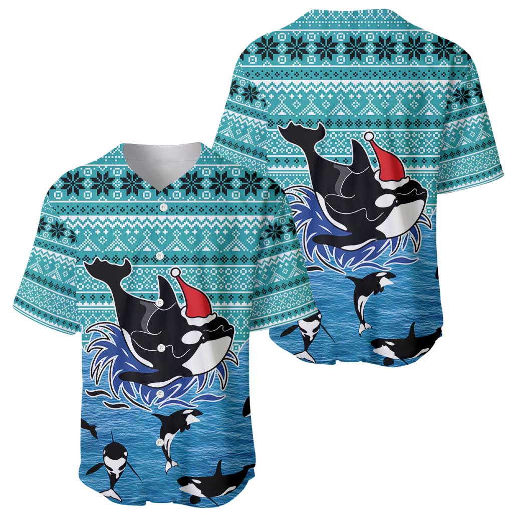 Love Oracle Whale Christmas Baseball Jersey Xmas Holiday Patterns - Wonder Print Shop