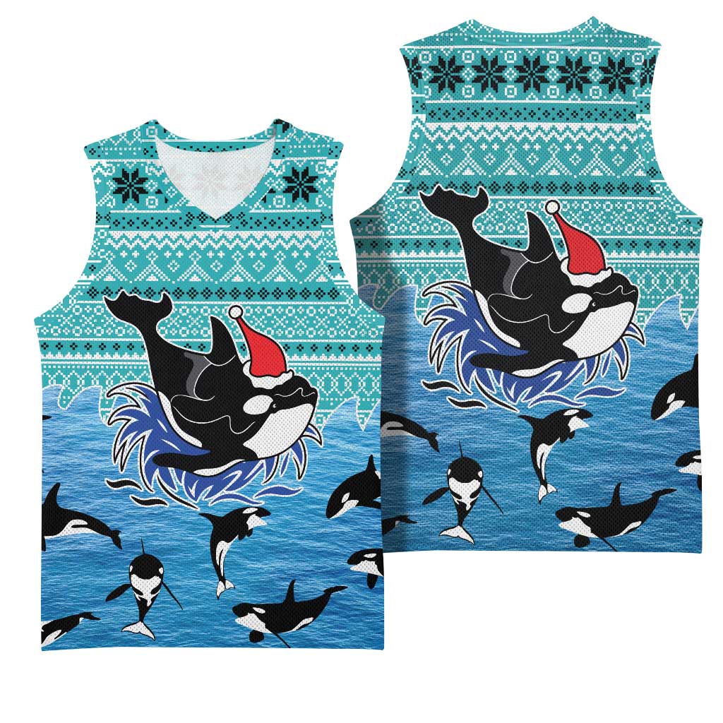 Love Oracle Whale Christmas Basketball Jersey Xmas Holiday Patterns - Wonder Print Shop