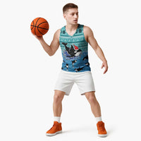 Love Oracle Whale Christmas Basketball Jersey Xmas Holiday Patterns - Wonder Print Shop