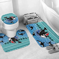 Love Oracle Whale Christmas Bathroom Set Xmas Holiday Patterns - Wonder Print Shop