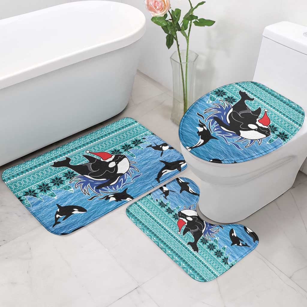 Love Oracle Whale Christmas Bathroom Set Xmas Holiday Patterns - Wonder Print Shop