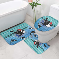 Love Oracle Whale Christmas Bathroom Set Xmas Holiday Patterns - Wonder Print Shop