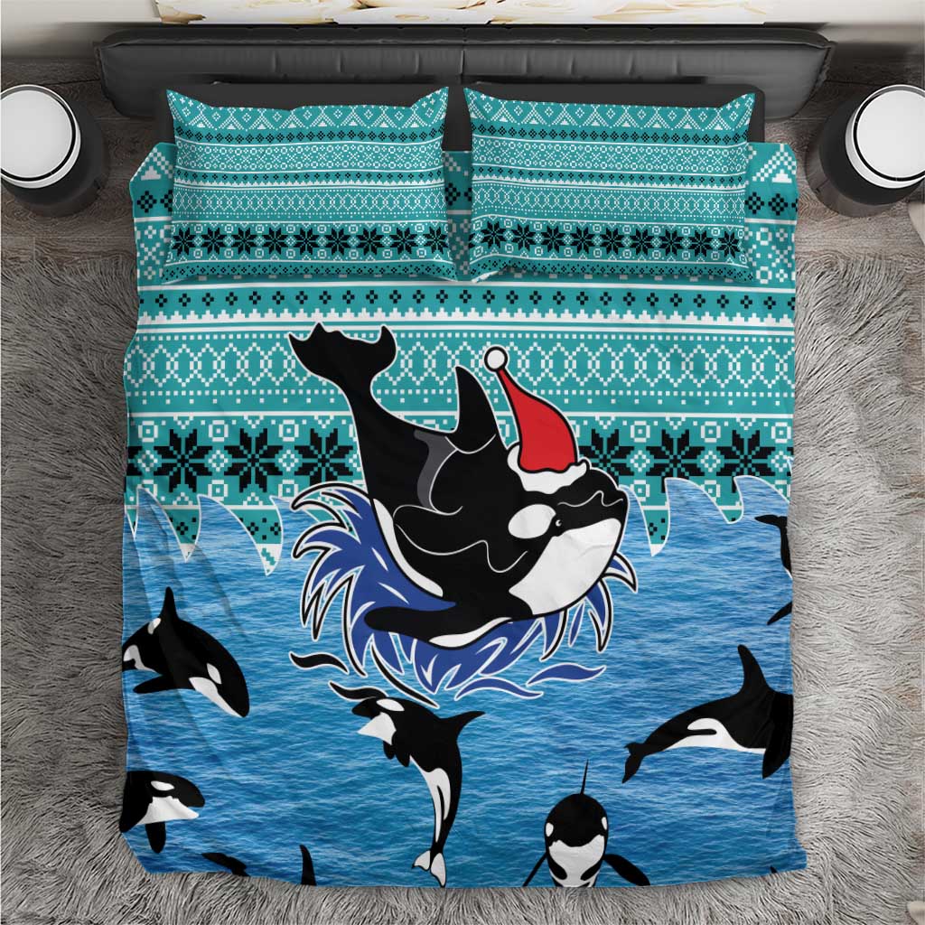 Love Oracle Whale Christmas Bedding Set Xmas Holiday Patterns - Wonder Print Shop