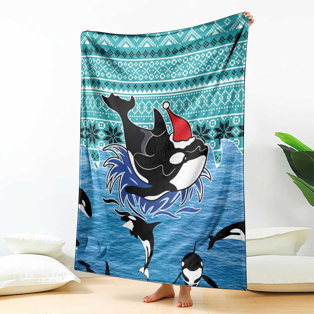 Love Oracle Whale Christmas Blanket Xmas Holiday Patterns - Wonder Print Shop