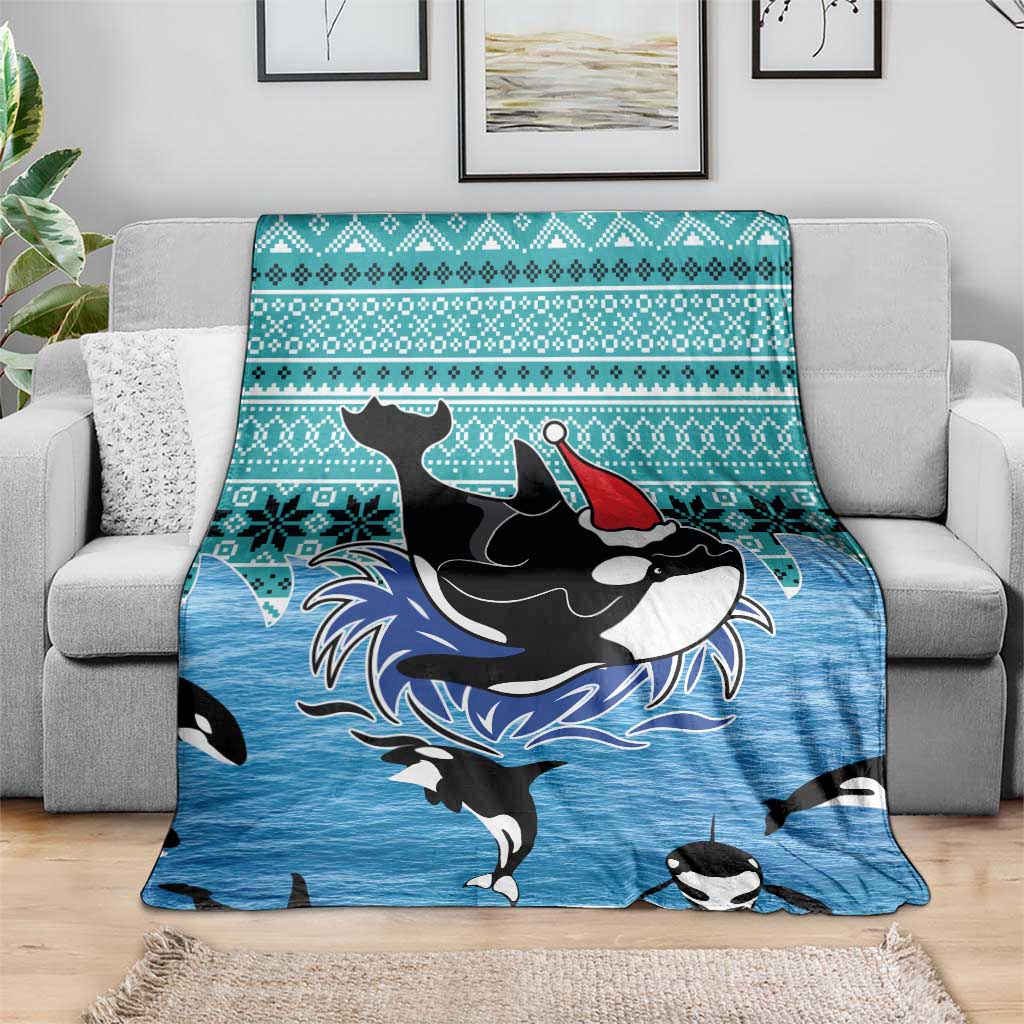 Love Oracle Whale Christmas Blanket Xmas Holiday Patterns - Wonder Print Shop