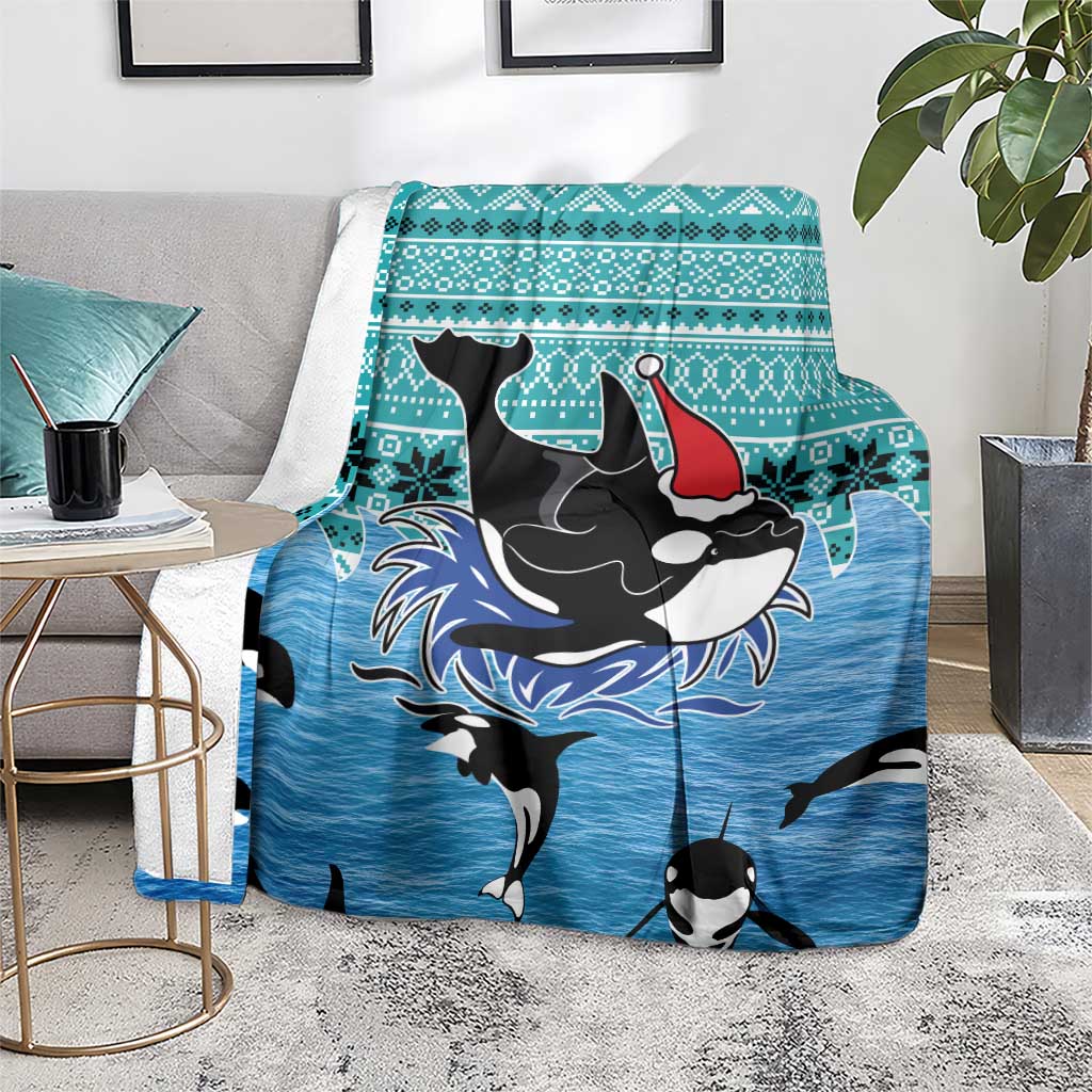 Love Oracle Whale Christmas Blanket Xmas Holiday Patterns - Wonder Print Shop