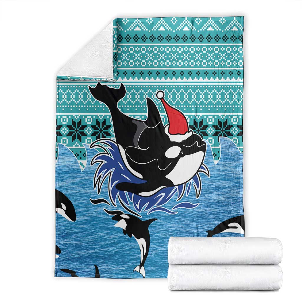 Love Oracle Whale Christmas Blanket Xmas Holiday Patterns - Wonder Print Shop