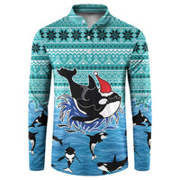 Love Oracle Whale Christmas Button Sweatshirt Xmas Holiday Patterns - Wonder Print Shop
