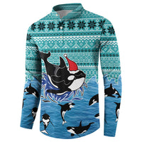 Love Oracle Whale Christmas Button Sweatshirt Xmas Holiday Patterns - Wonder Print Shop