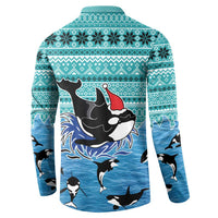 Love Oracle Whale Christmas Button Sweatshirt Xmas Holiday Patterns - Wonder Print Shop