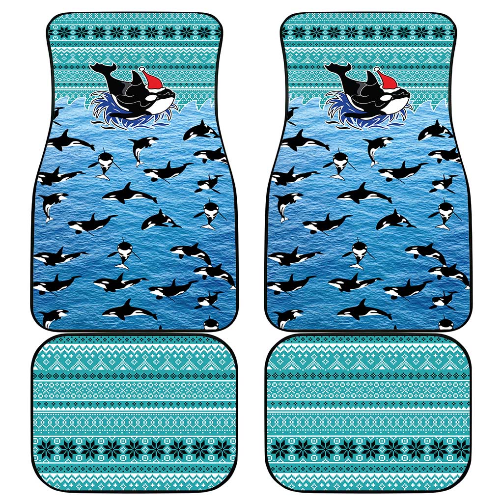 Love Oracle Whale Christmas Car Mats Xmas Holiday Patterns - Wonder Print Shop