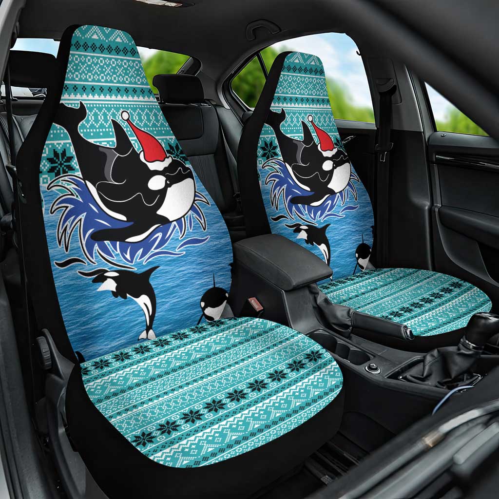 Love Oracle Whale Christmas Car Seat Cover Xmas Holiday Patterns - Wonder Print Shop
