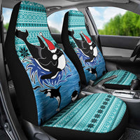 Love Oracle Whale Christmas Car Seat Cover Xmas Holiday Patterns - Wonder Print Shop