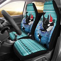 Love Oracle Whale Christmas Car Seat Cover Xmas Holiday Patterns - Wonder Print Shop