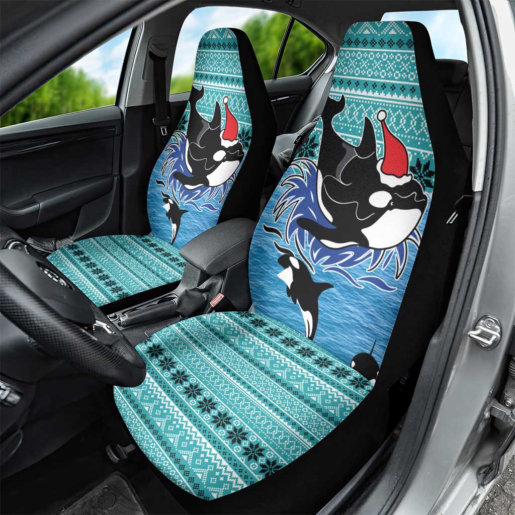 Love Oracle Whale Christmas Car Seat Cover Xmas Holiday Patterns - Wonder Print Shop