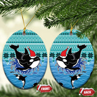 Love Oracle Whale Christmas Ceramic Ornament Xmas Holiday Patterns - Wonder Print Shop
