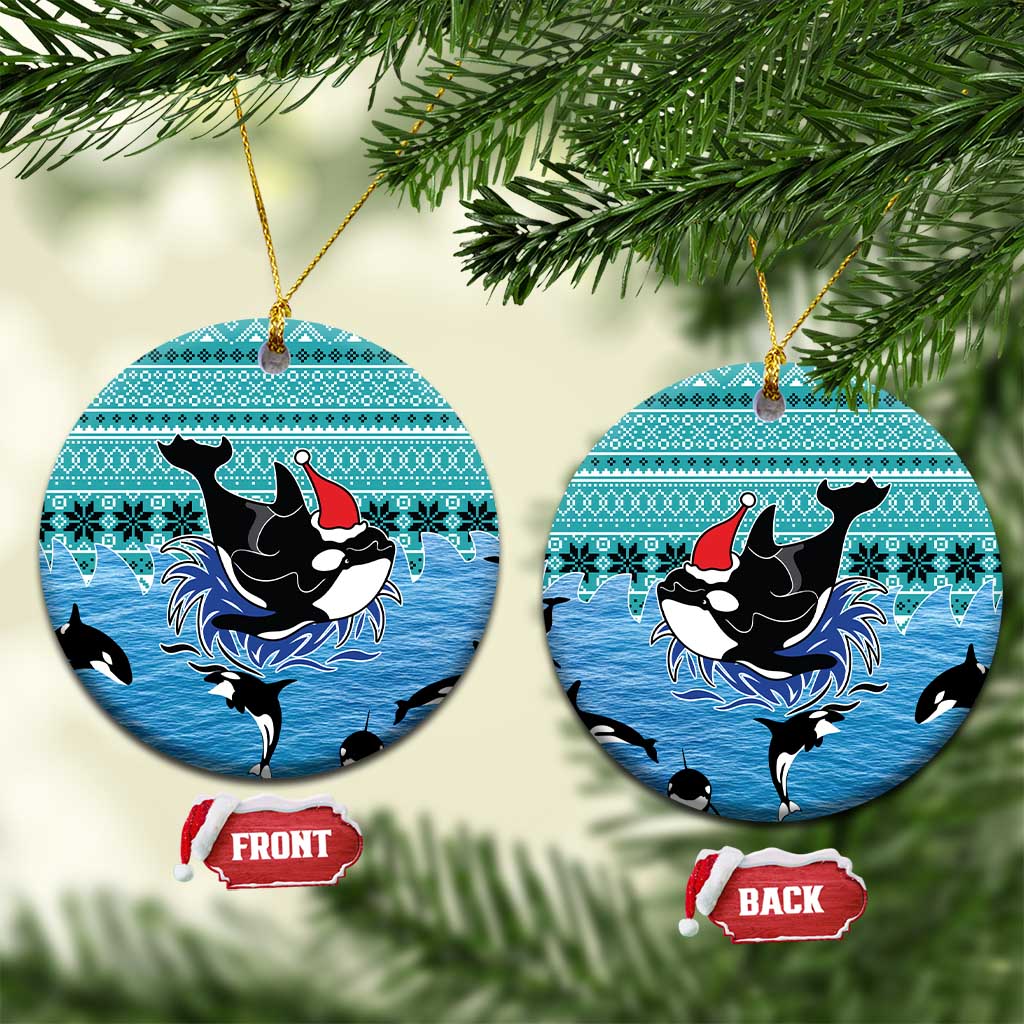 Love Oracle Whale Christmas Ceramic Ornament Xmas Holiday Patterns - Wonder Print Shop