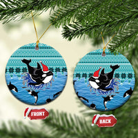Love Oracle Whale Christmas Ceramic Ornament Xmas Holiday Patterns - Wonder Print Shop