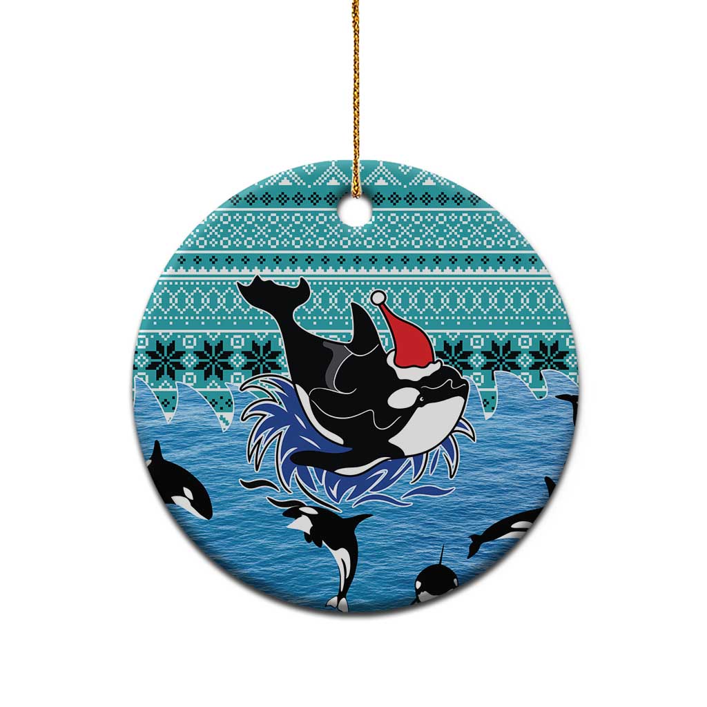 Love Oracle Whale Christmas Ceramic Ornament Xmas Holiday Patterns - Wonder Print Shop