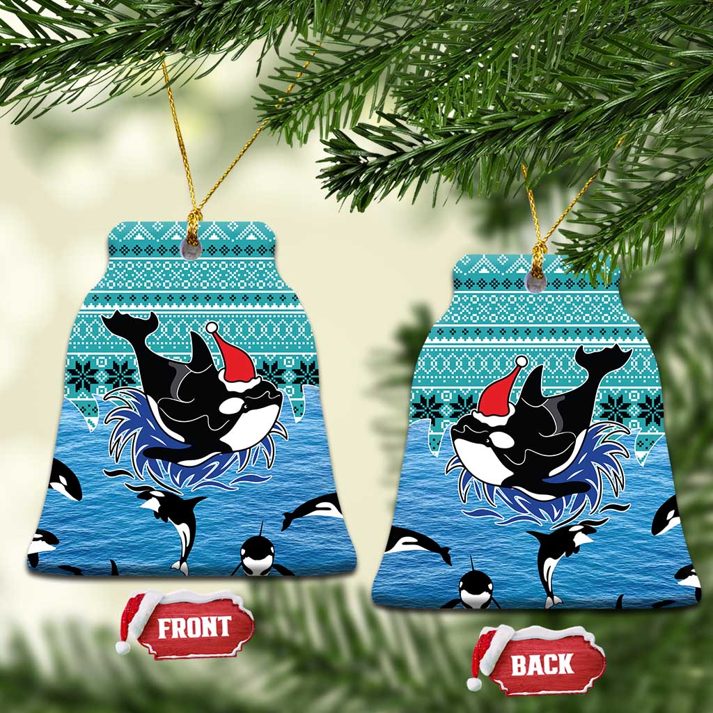 Love Oracle Whale Christmas Ceramic Ornament Xmas Holiday Patterns - Wonder Print Shop