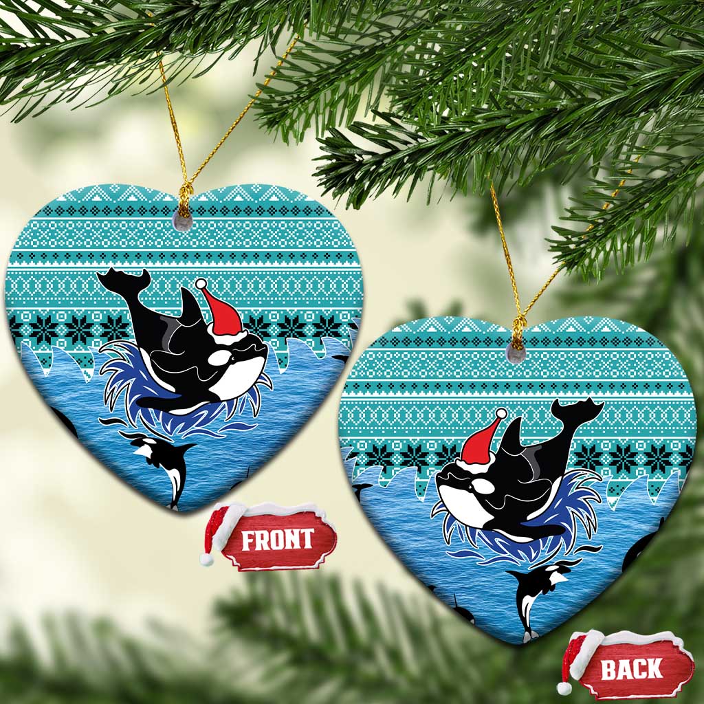 Love Oracle Whale Christmas Ceramic Ornament Xmas Holiday Patterns - Wonder Print Shop