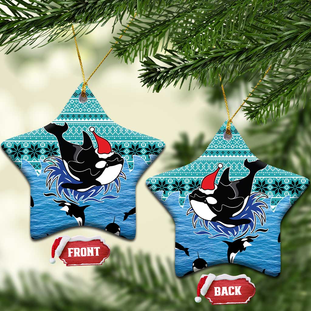 Love Oracle Whale Christmas Ceramic Ornament Xmas Holiday Patterns - Wonder Print Shop