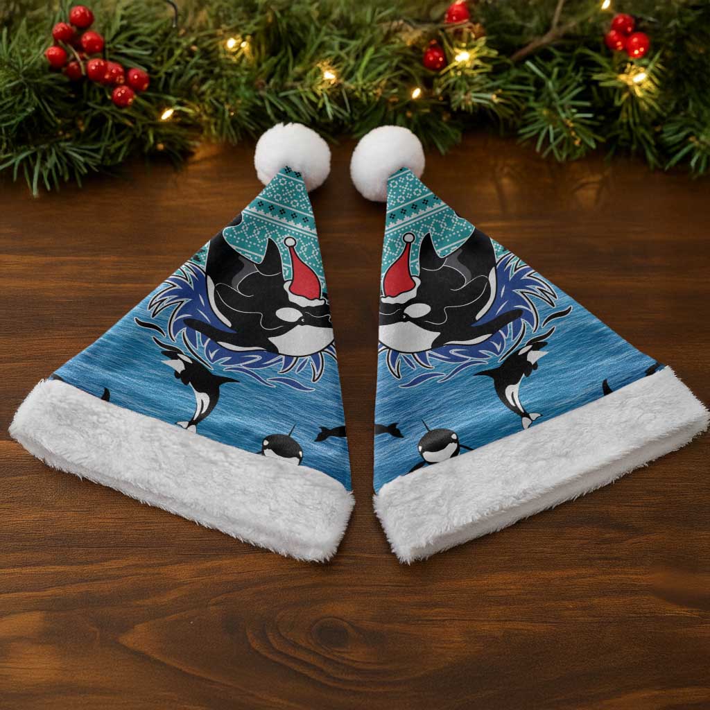 Love Oracle Whale Christmas Santa Hat Xmas Holiday Patterns - Wonder Print Shop