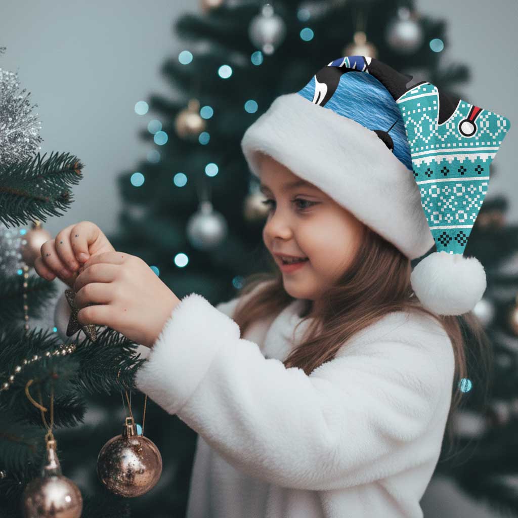 Love Oracle Whale Christmas Santa Hat Xmas Holiday Patterns - Wonder Print Shop