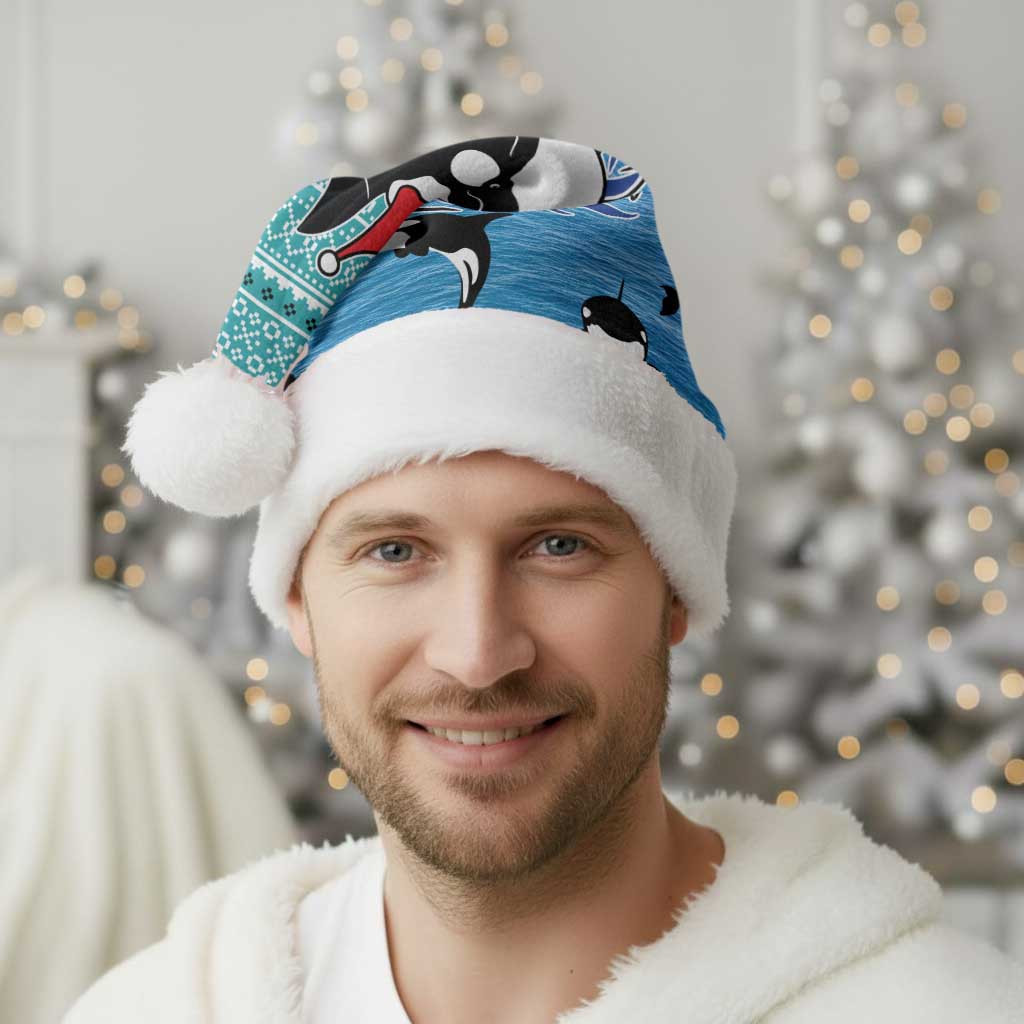 Love Oracle Whale Christmas Santa Hat Xmas Holiday Patterns - Wonder Print Shop
