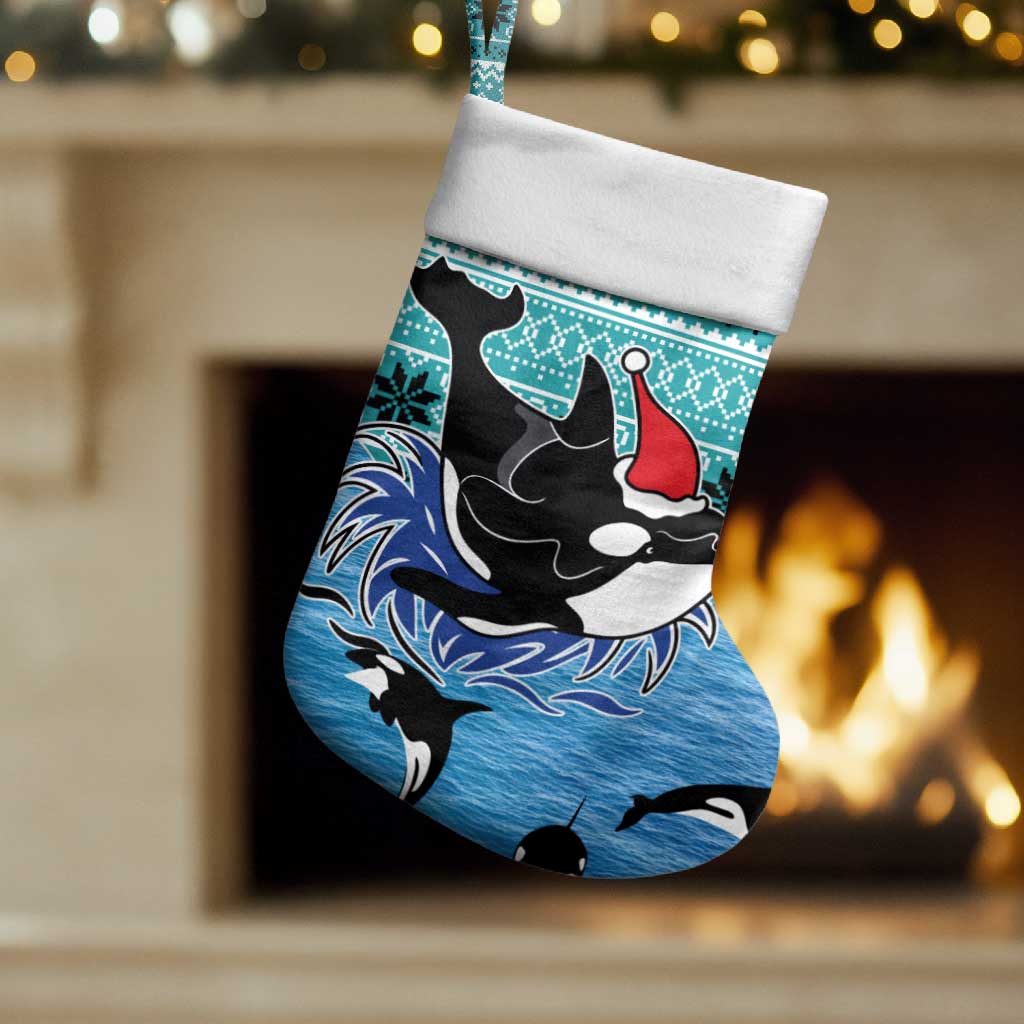 Love Oracle Whale Christmas Stocking Xmas Holiday Patterns - Wonder Print Shop