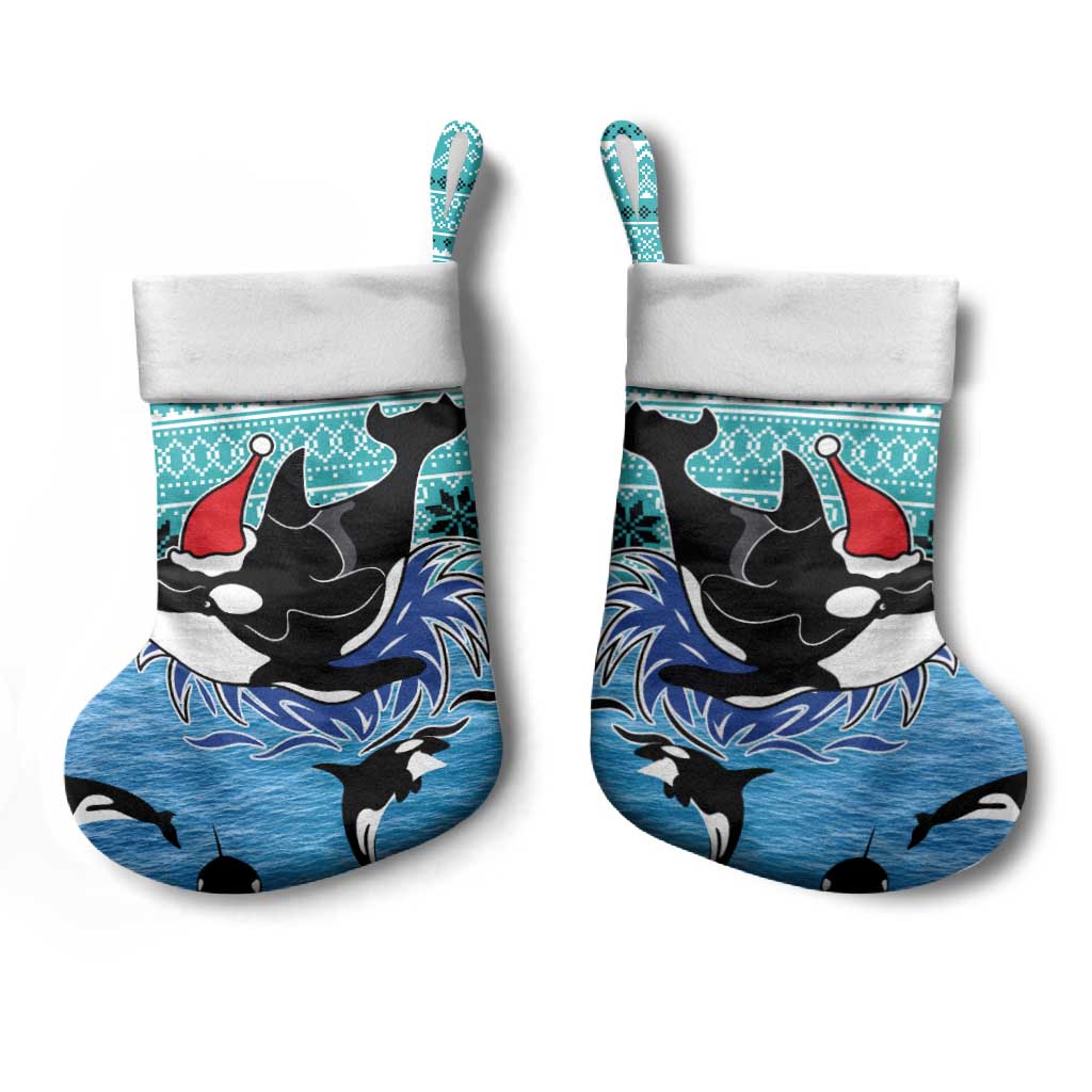 Love Oracle Whale Christmas Stocking Xmas Holiday Patterns - Wonder Print Shop