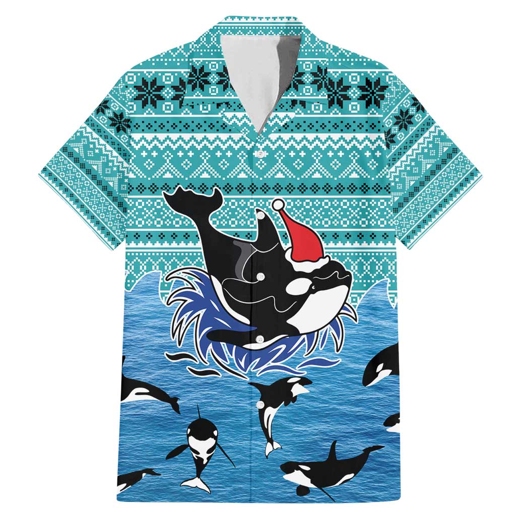 Love Oracle Whale Christmas Family Matching Mermaid Dress and Hawaiian Shirt Xmas Holiday Patterns - Wonder Print Shop