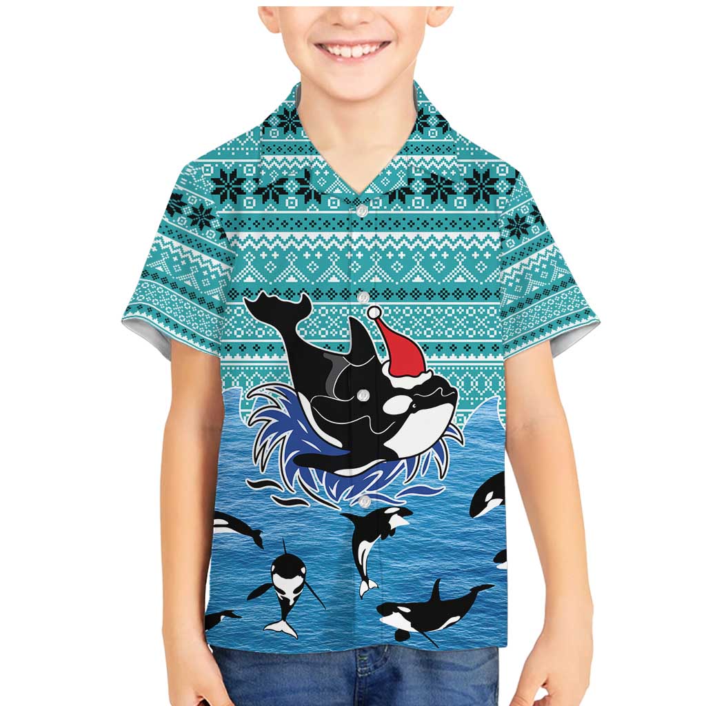 Love Oracle Whale Christmas Family Matching Mermaid Dress and Hawaiian Shirt Xmas Holiday Patterns - Wonder Print Shop