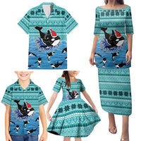 Love Oracle Whale Christmas Family Matching Puletasi and Hawaiian Shirt Xmas Holiday Patterns - Wonder Print Shop