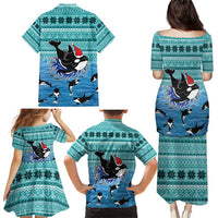 Love Oracle Whale Christmas Family Matching Puletasi and Hawaiian Shirt Xmas Holiday Patterns - Wonder Print Shop